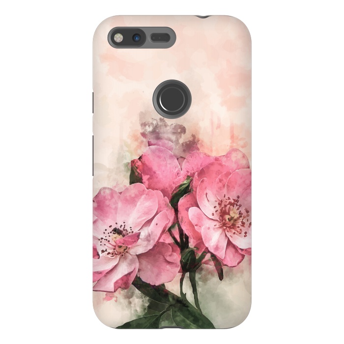 Pixel XL StrongFit Vintage Pink Flower by Creativeaxle