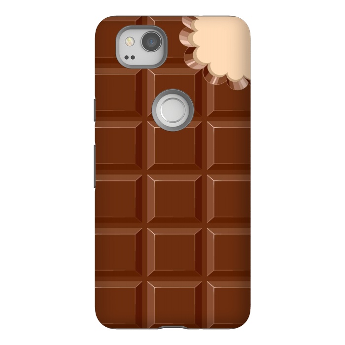 Pixel 2 StrongFit Chocolate Sweet Bar with a bite out of the corner by BluedarkArt