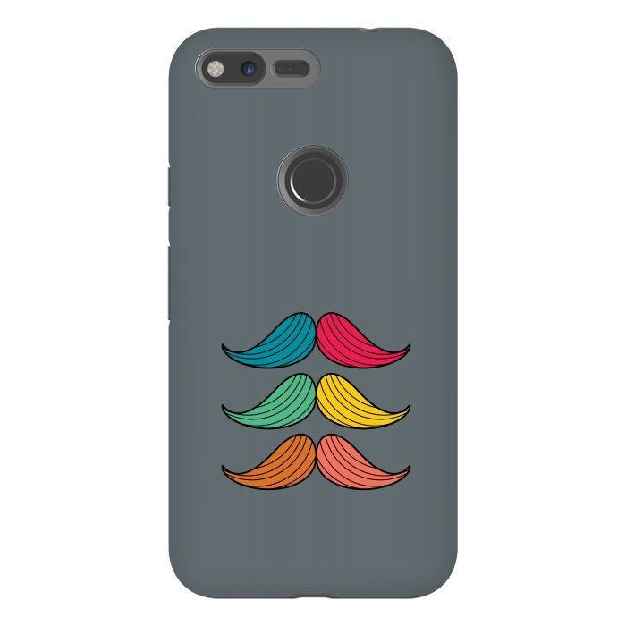 Pixel XL StrongFit colorful moustaches by TMSarts