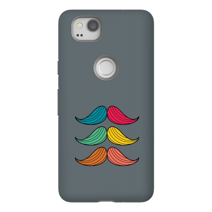 Pixel 2 StrongFit colorful moustaches by TMSarts
