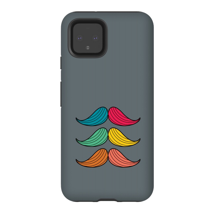 Pixel 4 StrongFit colorful moustaches by TMSarts