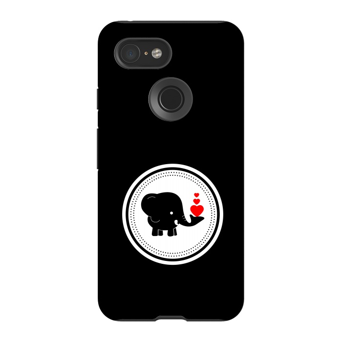 Pixel 3 StrongFit elephant with hearts by TMSarts