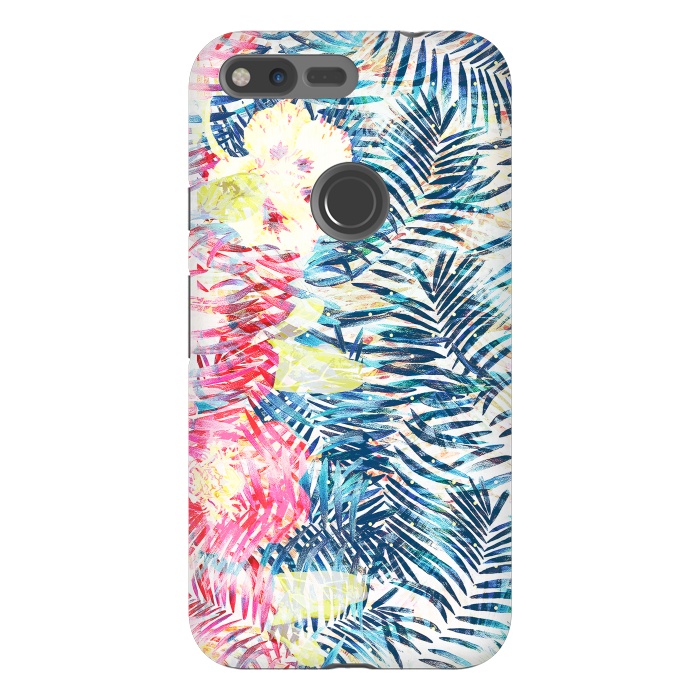 Pixel XL StrongFit Colorful tropical leaves hawaiian bouquet by Oana 