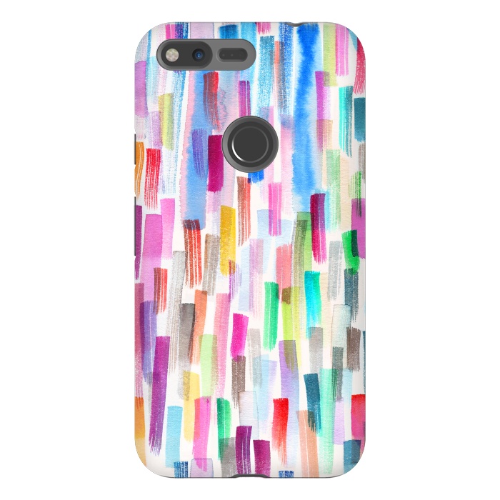 Pixel XL StrongFit Colorful Brushstrokes Multicolored by Ninola Design