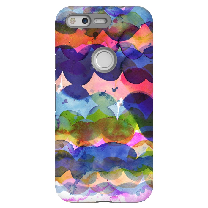 Pixel StrongFit Abstract Watercolor Waves by Ninola Design