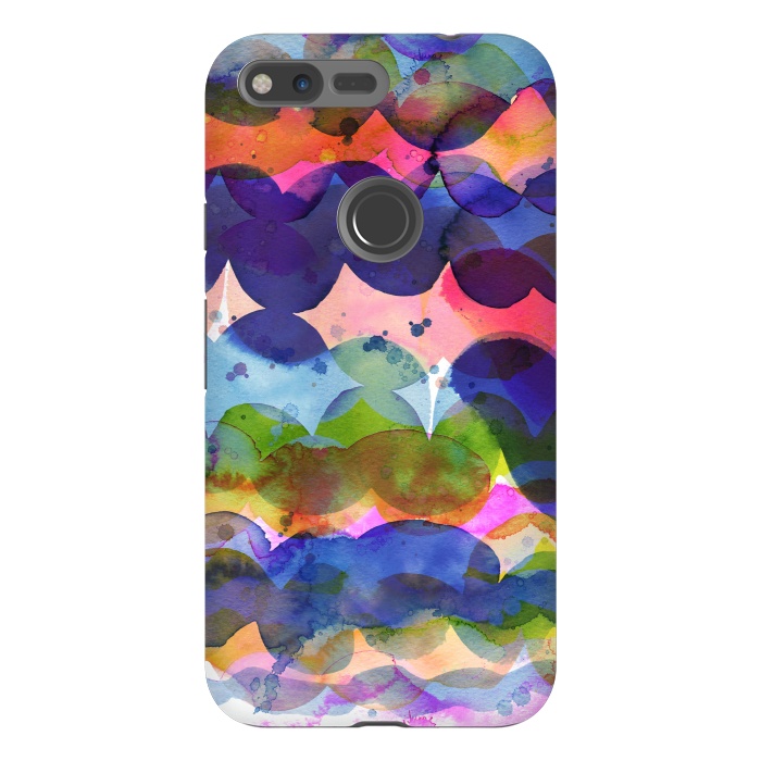 Pixel XL StrongFit Abstract Watercolor Waves by Ninola Design