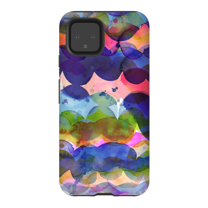 Pixel 4 StrongFit Abstract Watercolor Waves by Ninola Design