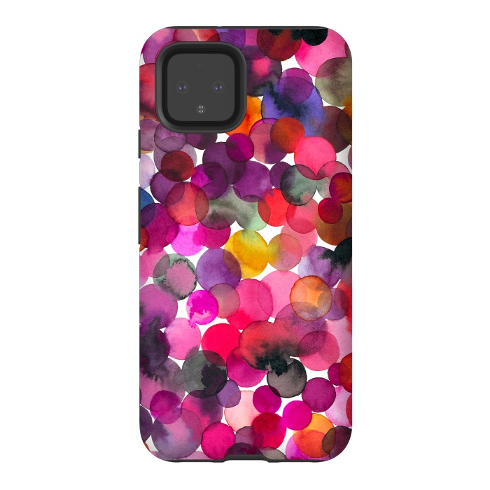Pixel 4 StrongFit Overlapped Watercolor Dots by Ninola Design