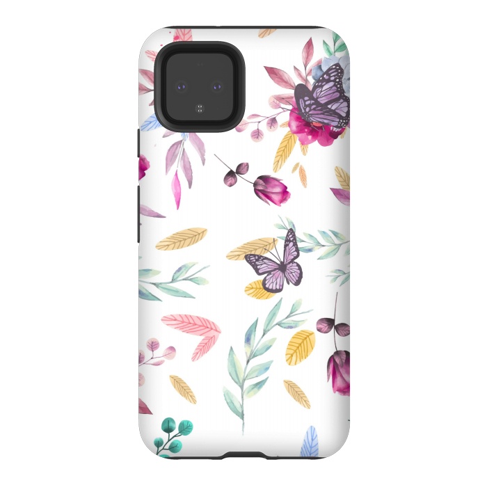 Pixel 4 StrongFit BUTTERFLY FLORAL PRINT by MALLIKA