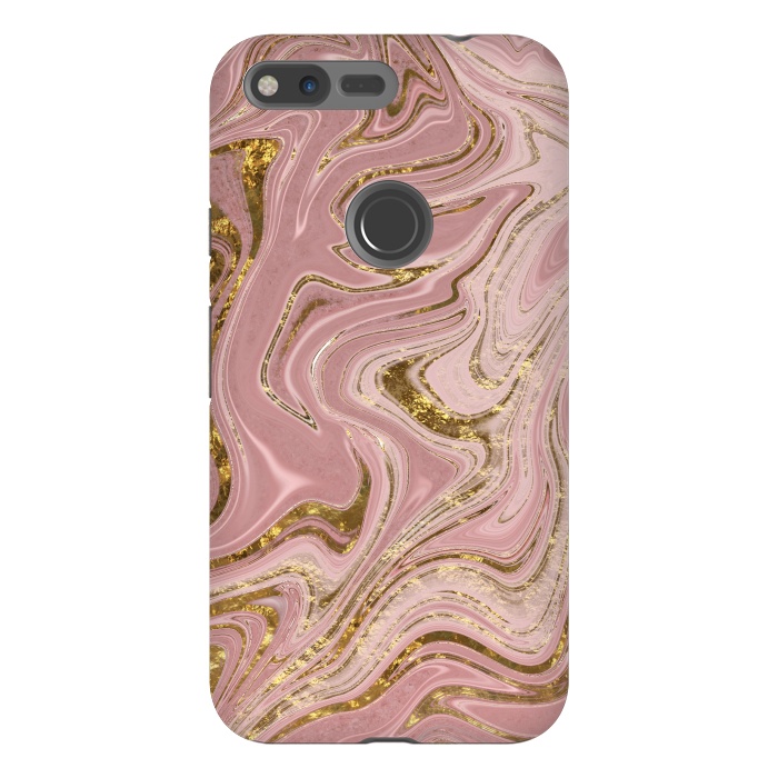 Pixel XL StrongFit Rosegold Marbled Elegance 2 by Andrea Haase