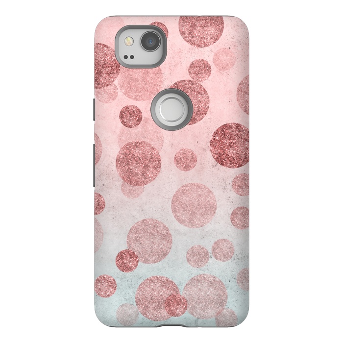 Pixel 2 StrongFit Rosegold Confetti Elegance by Andrea Haase