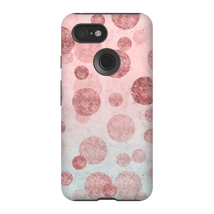 Pixel 3 StrongFit Rosegold Confetti Elegance by Andrea Haase