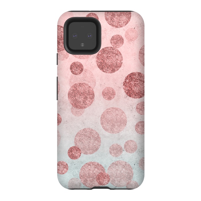 Pixel 4 StrongFit Rosegold Confetti Elegance by Andrea Haase
