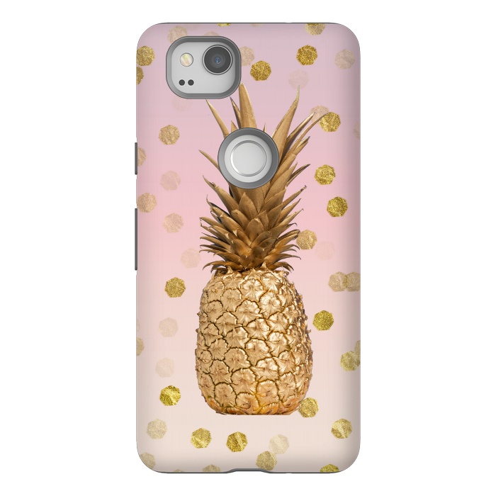 Pixel 2 StrongFit Exotic Pineapple Golden Elegance by Andrea Haase