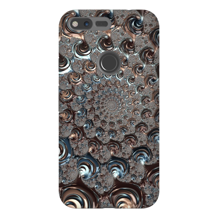 Pixel XL StrongFit Fractal Fantasy Teal And Copper 2 by Andrea Haase