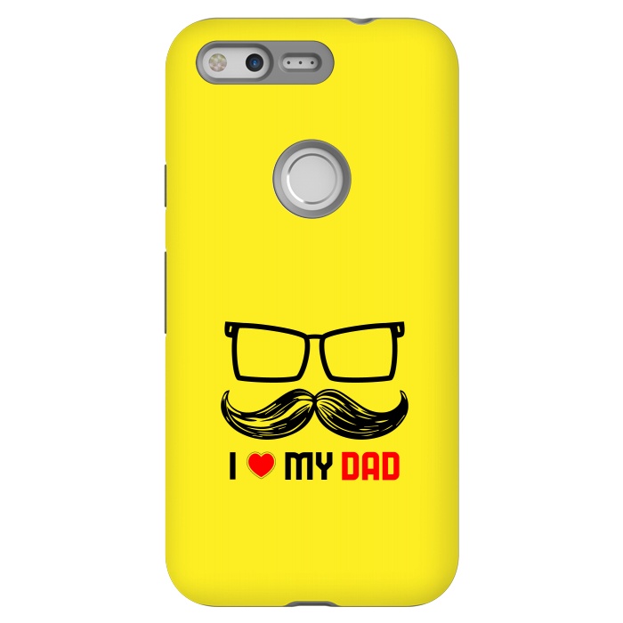 Pixel StrongFit i love my dad yellow by TMSarts