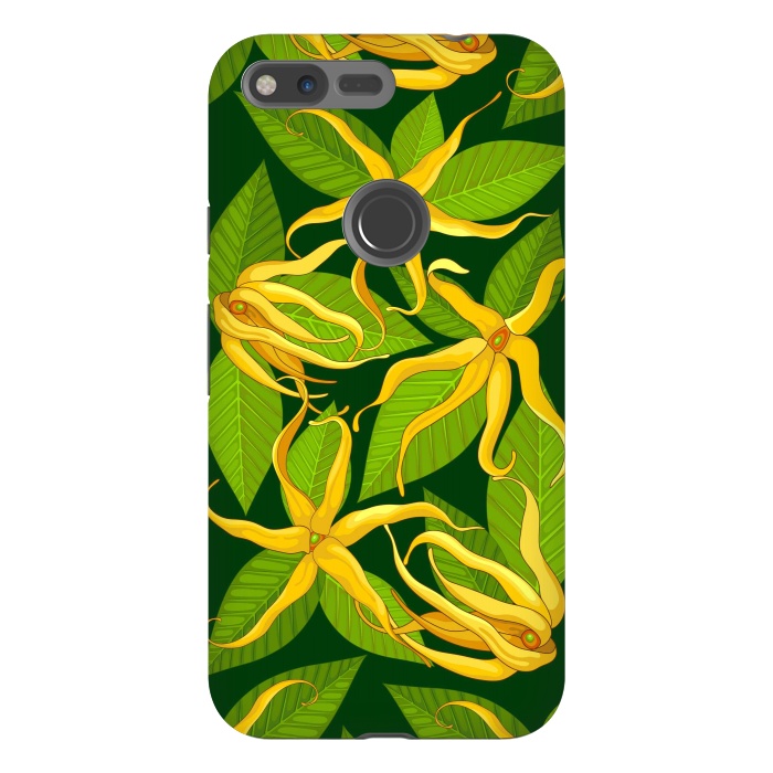 Pixel XL StrongFit Ylang Ylang Exotic Scented Flowers and Leaves by BluedarkArt