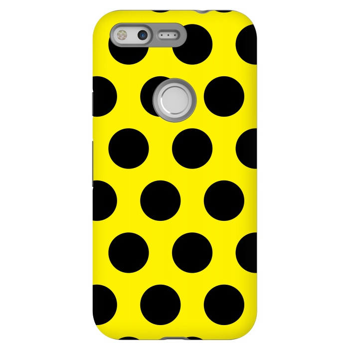 Pixel StrongFit Black Circles on Yellow Background by Bledi