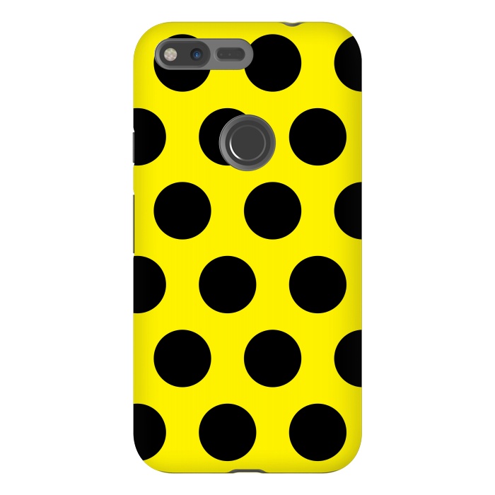 Pixel XL StrongFit Black Circles on Yellow Background by Bledi
