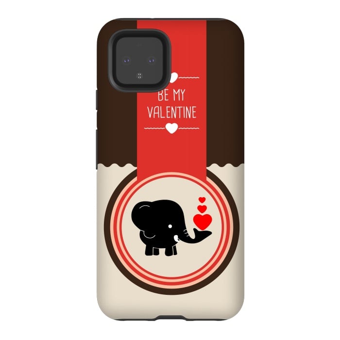 Pixel 4 StrongFit be valentine elephant by TMSarts