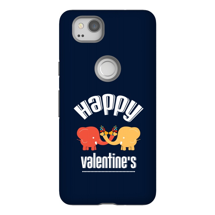 Pixel 2 StrongFit two elephants valentines by TMSarts