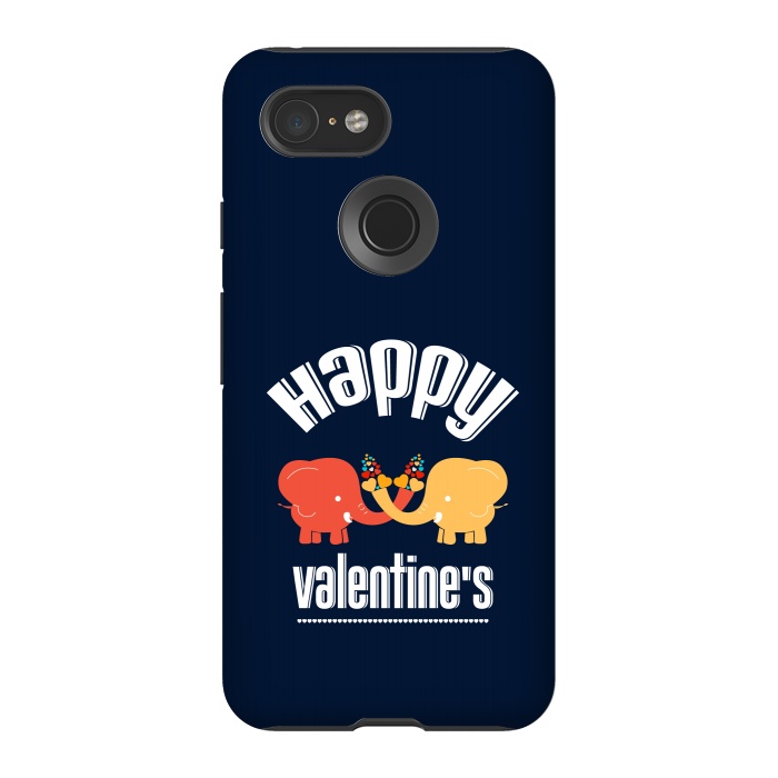 Pixel 3 StrongFit two elephants valentines by TMSarts