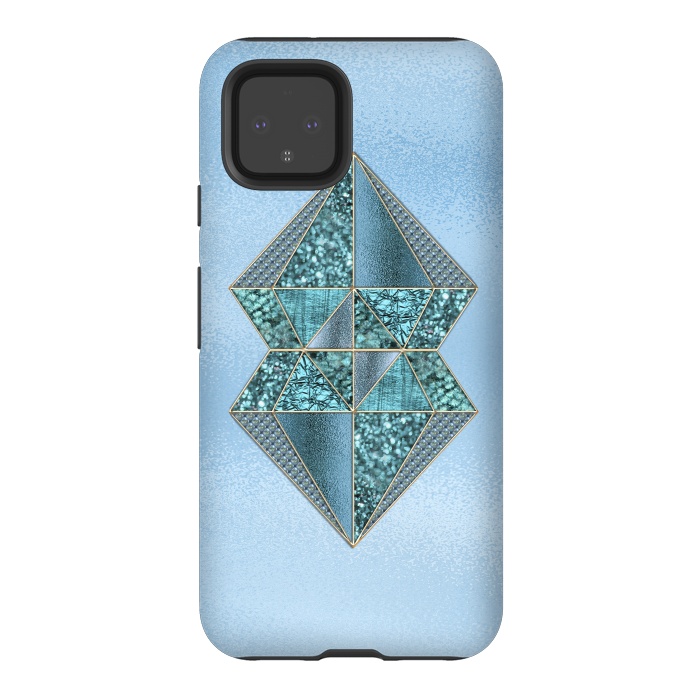 Pixel 4 StrongFit Blue Double Diamond 2 by Andrea Haase