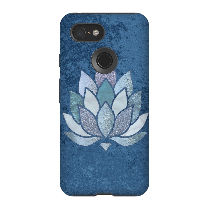 Pixel 3 StrongFit Precious Blue Lotus Flower 2 by Andrea Haase