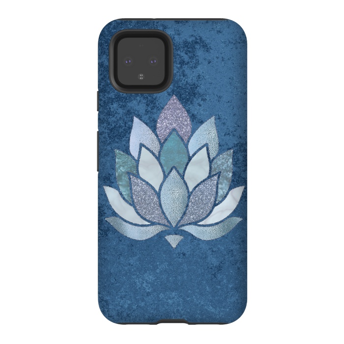 Pixel 4 StrongFit Precious Blue Lotus Flower 2 by Andrea Haase