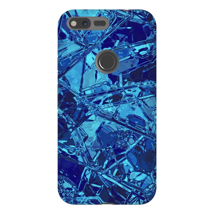 Pixel XL StrongFit Blue Stained Glass 2 by Andrea Haase