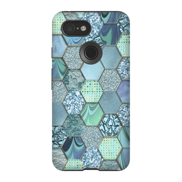 Pixel 3 StrongFit Glamorous Hexagon  by Andrea Haase
