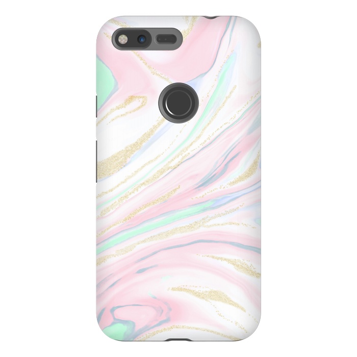 Pixel XL StrongFit Classy marbleized abstract design by InovArts