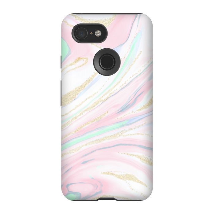 Pixel 3 StrongFit Classy marbleized abstract design by InovArts