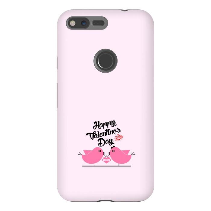 Pixel XL StrongFit pink couple birds by TMSarts