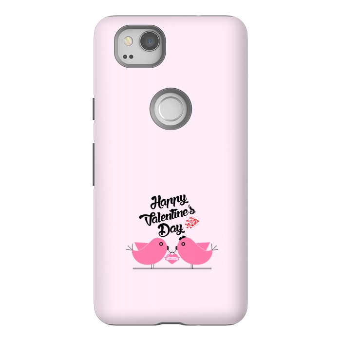 Pixel 2 StrongFit pink couple birds by TMSarts