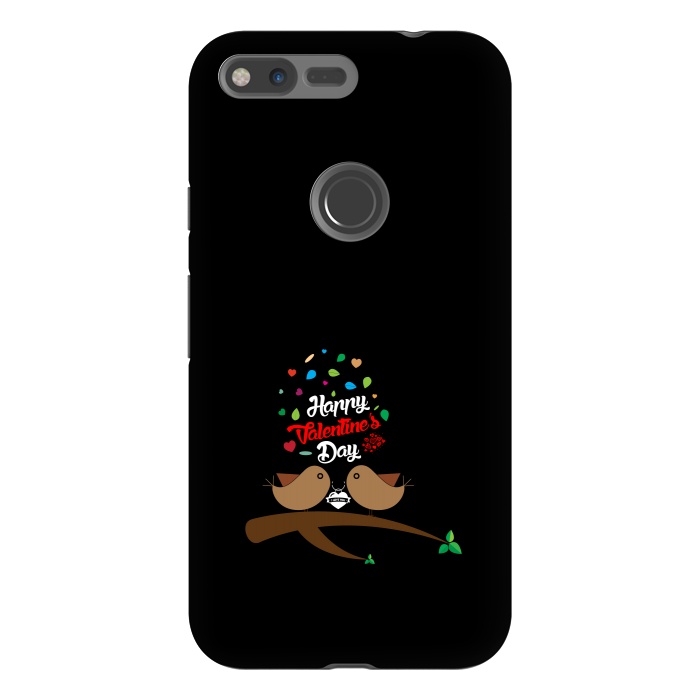 Pixel XL StrongFit brown love birds by TMSarts
