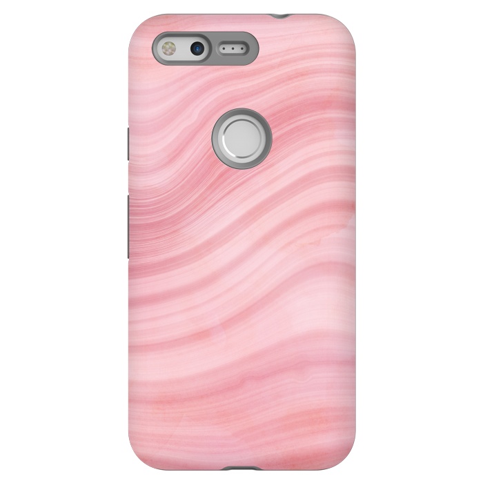 Pixel StrongFit Light Pink Mermaid Waves Marble by  Utart