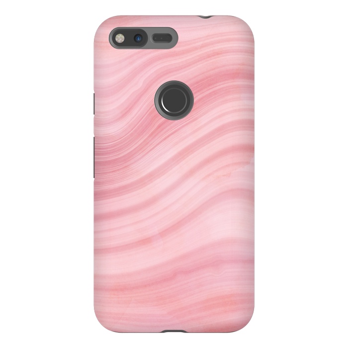 Pixel XL StrongFit Light Pink Mermaid Waves Marble by  Utart