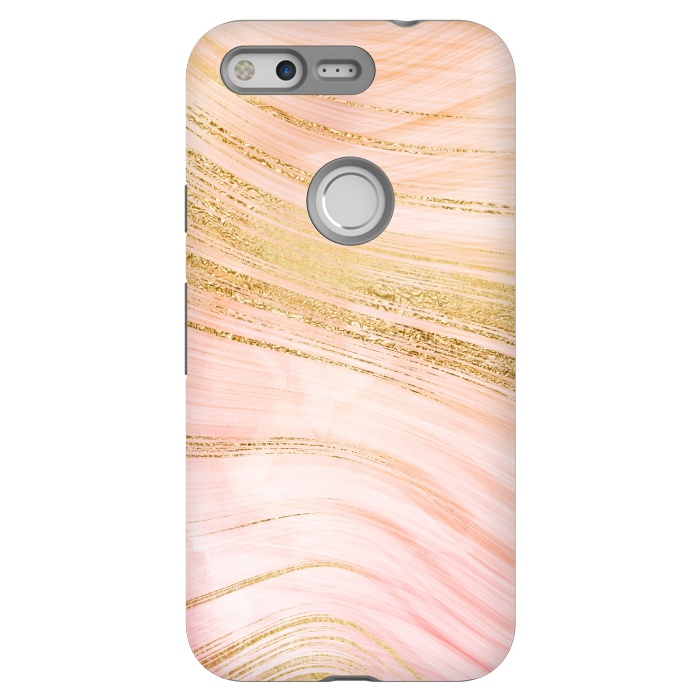 Pixel StrongFit Pink Mermaid Lush Marble with Faux Gold Veins by  Utart