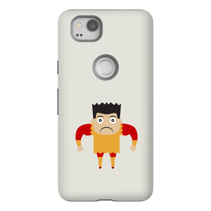 Pixel 2 StrongFit angry mood kid cartoon by TMSarts