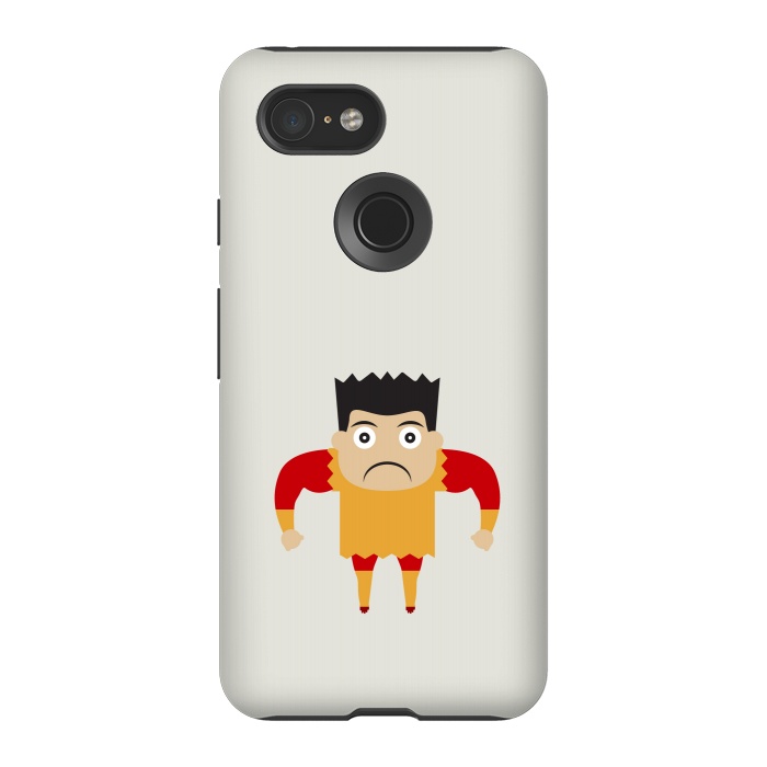 Pixel 3 StrongFit angry mood kid cartoon by TMSarts