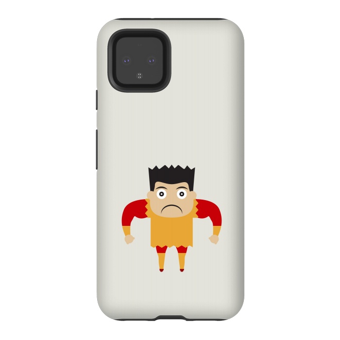 Pixel 4 StrongFit angry mood kid cartoon by TMSarts