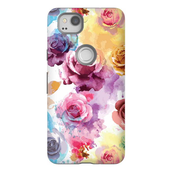 Pixel 2 StrongFit Watercolor Roses by Bledi