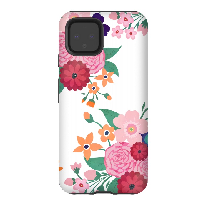 Pixel 4 StrongFit Pretty summer flowers design  by InovArts
