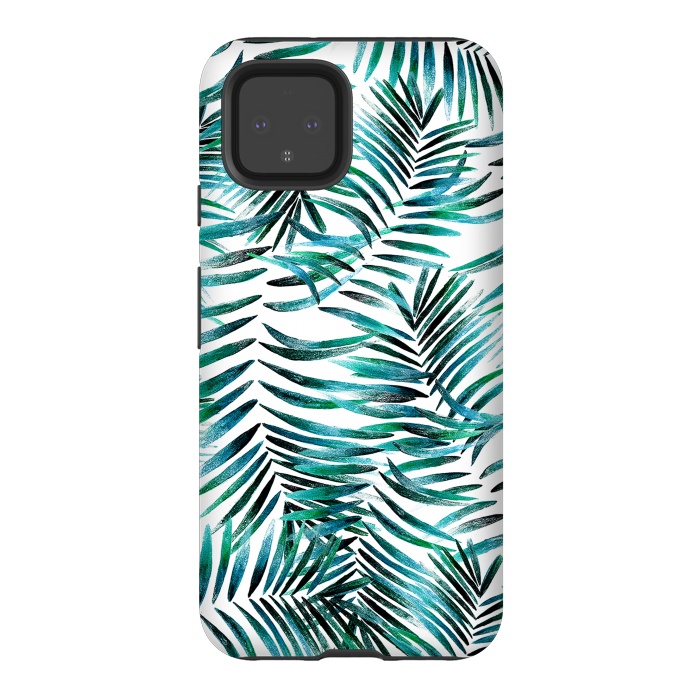 Pixel 4 StrongFit Brushed tropical palm leaves by Oana 