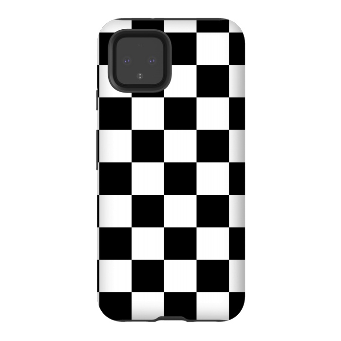 Pixel 4 StrongFit black and white checkered  by TMSarts