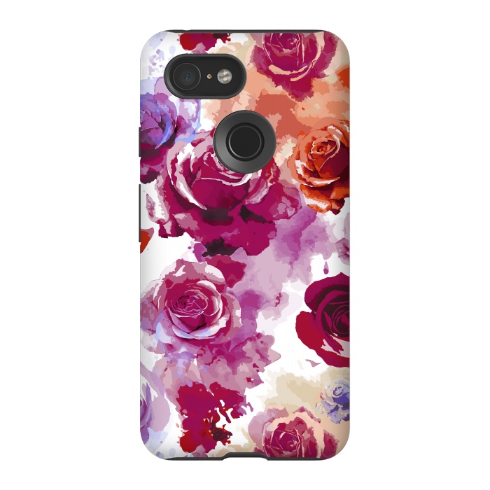 Pixel 3 StrongFit Watercolor Roses 2 by Bledi
