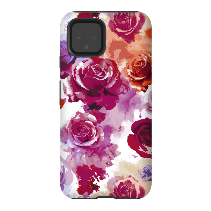 Pixel 4 StrongFit Watercolor Roses 2 by Bledi