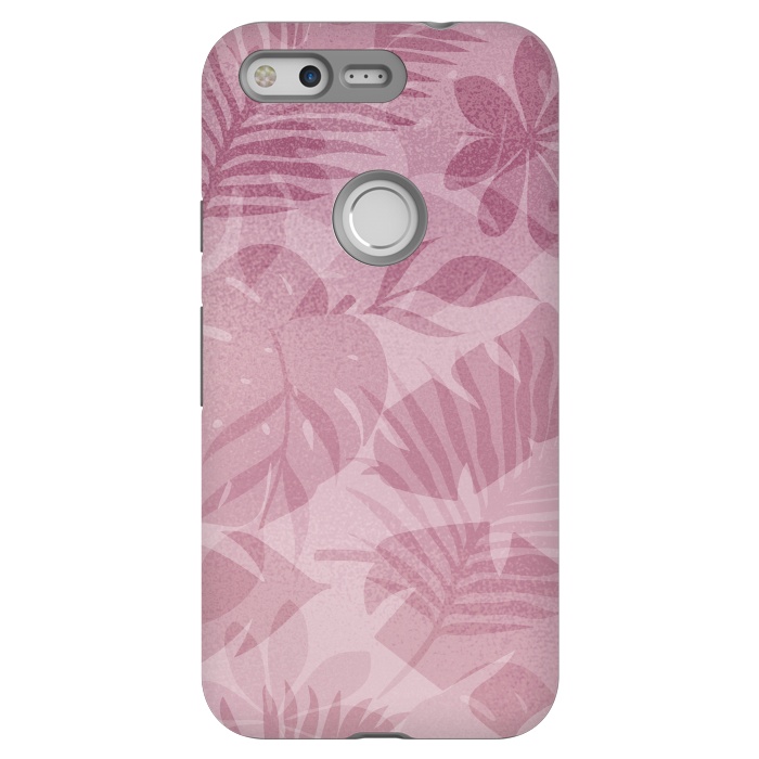 Pixel StrongFit Blush Tropical Leaves by Andrea Haase