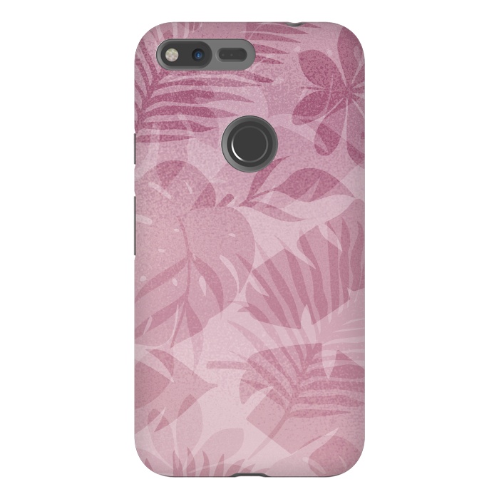 Pixel XL StrongFit Blush Tropical Leaves by Andrea Haase